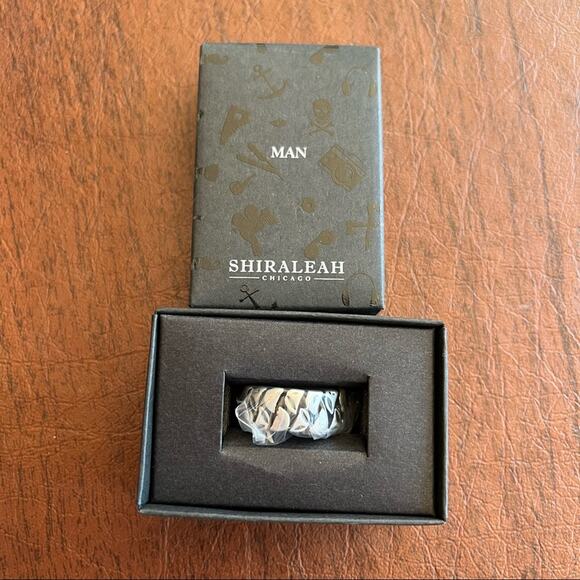 Shiraleah Chicago Thornton Tire Mark Ring Black Gray 9 NIB - Picture 4 of 12